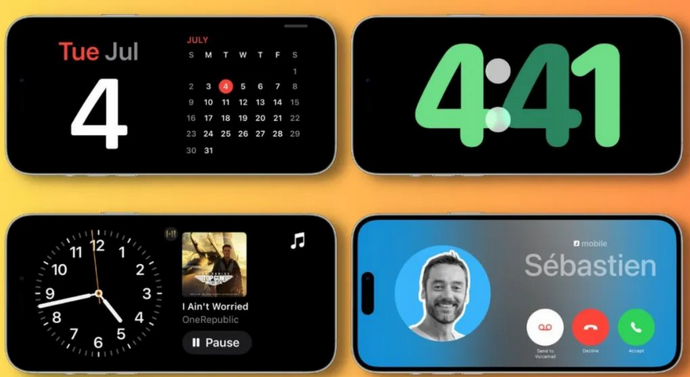 乌海苹果手机维修分享iOS17横屏充电待机显示有什么好处 