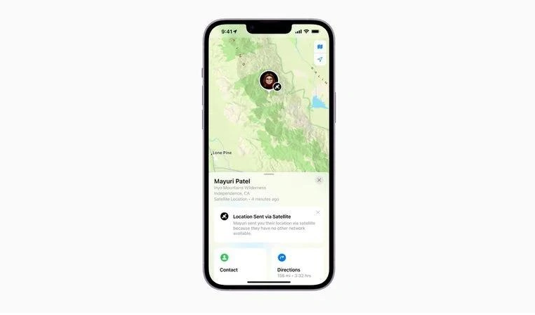 乌海苹果14维修分享iPhone14系列中 FindMy功能通过卫星分享位置方法教程 